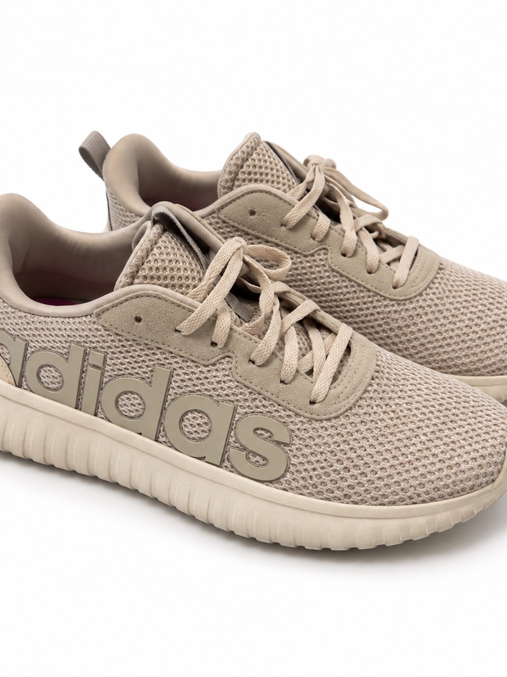 adidas men Tan Mesh Lace-Up Sneakers size 8.5